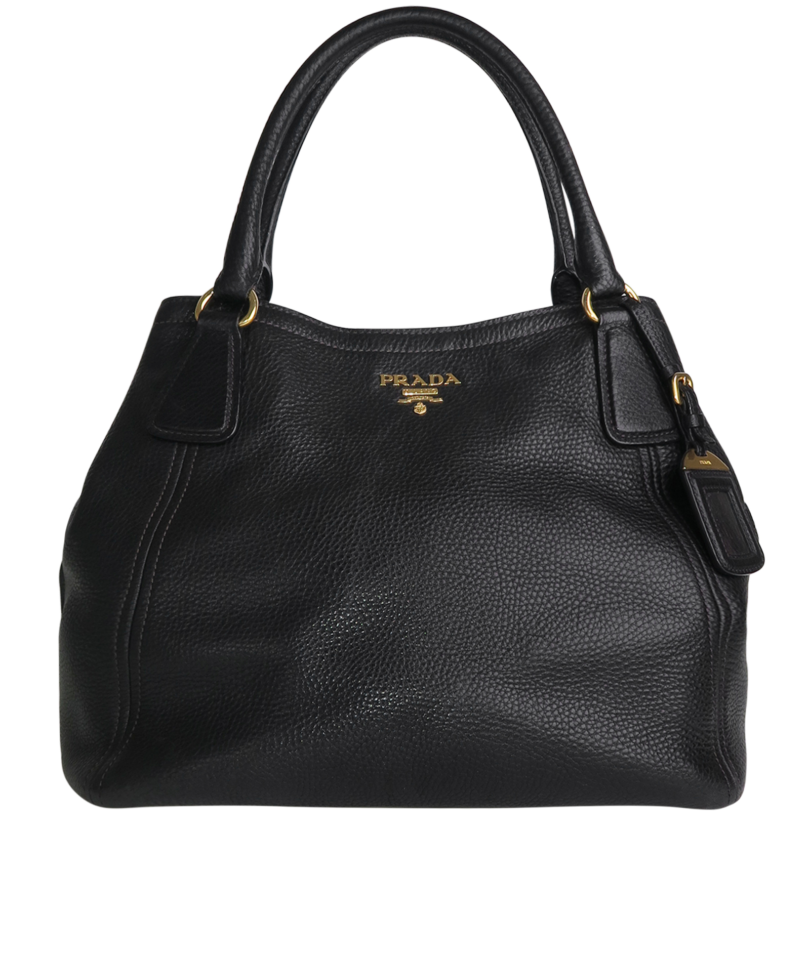 Vitello Daino Tote Prada Designer Exchange Buy Sell Exchange